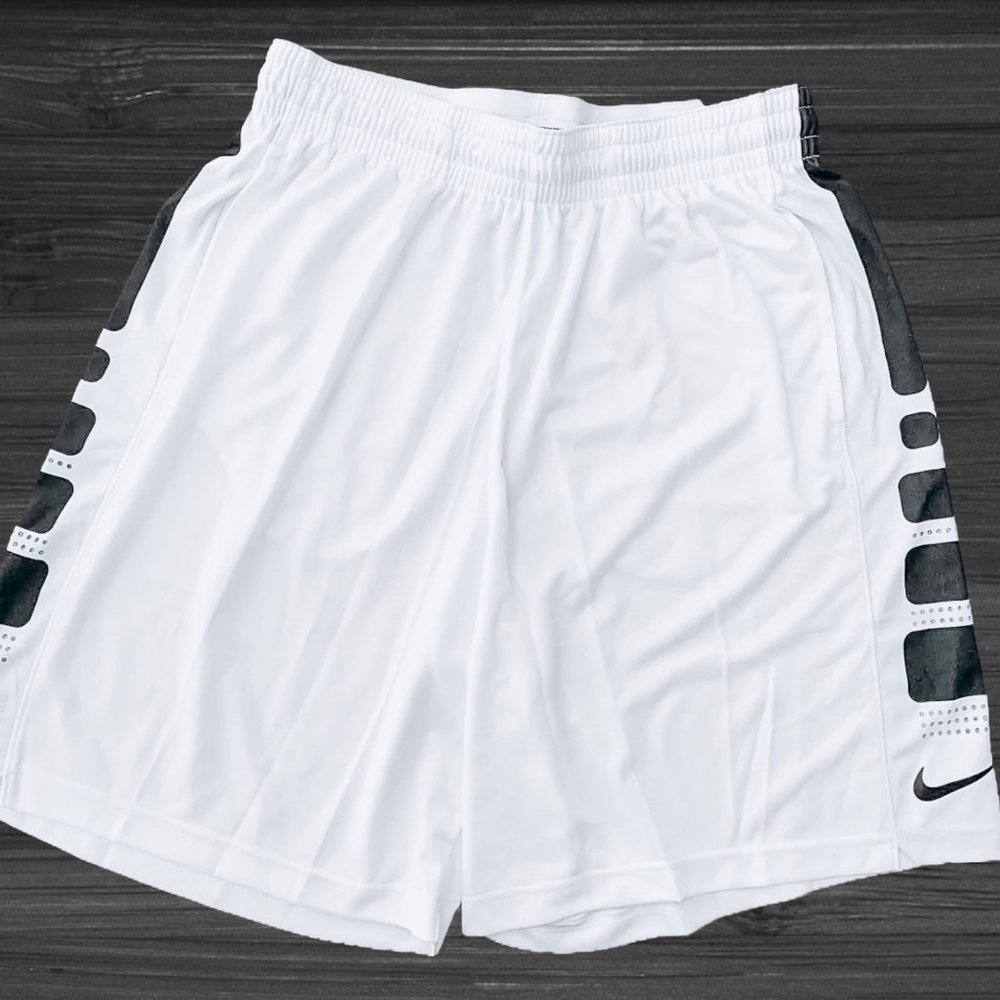 NIKE Dri Fit Elite Stripe Athletic Basketball Shorts Mens Size Large
